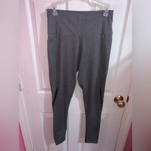 Lidy Sport Gray Leggings With Mesh Leg
